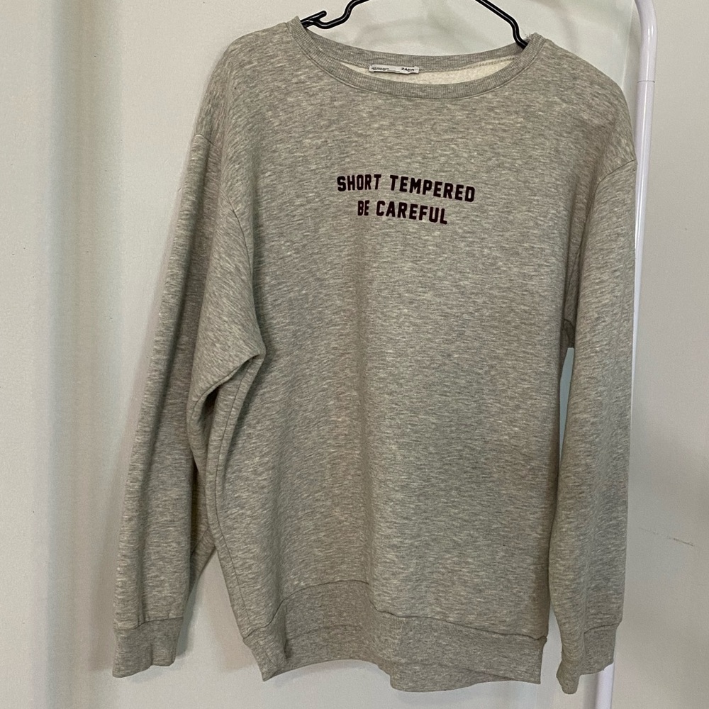 Printed Text Sweatshirt from Zara